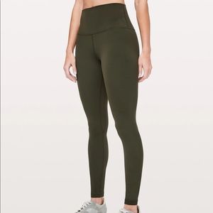 Army Green high waisted align leggings size 4